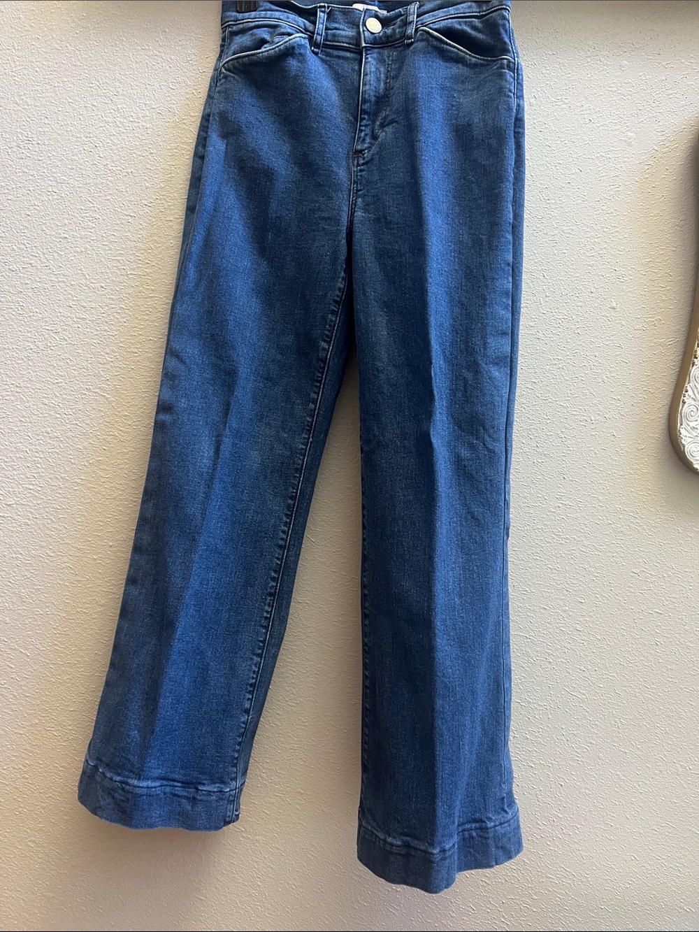 LOFT Wide-Leg Jeans in Classic Blue Denim